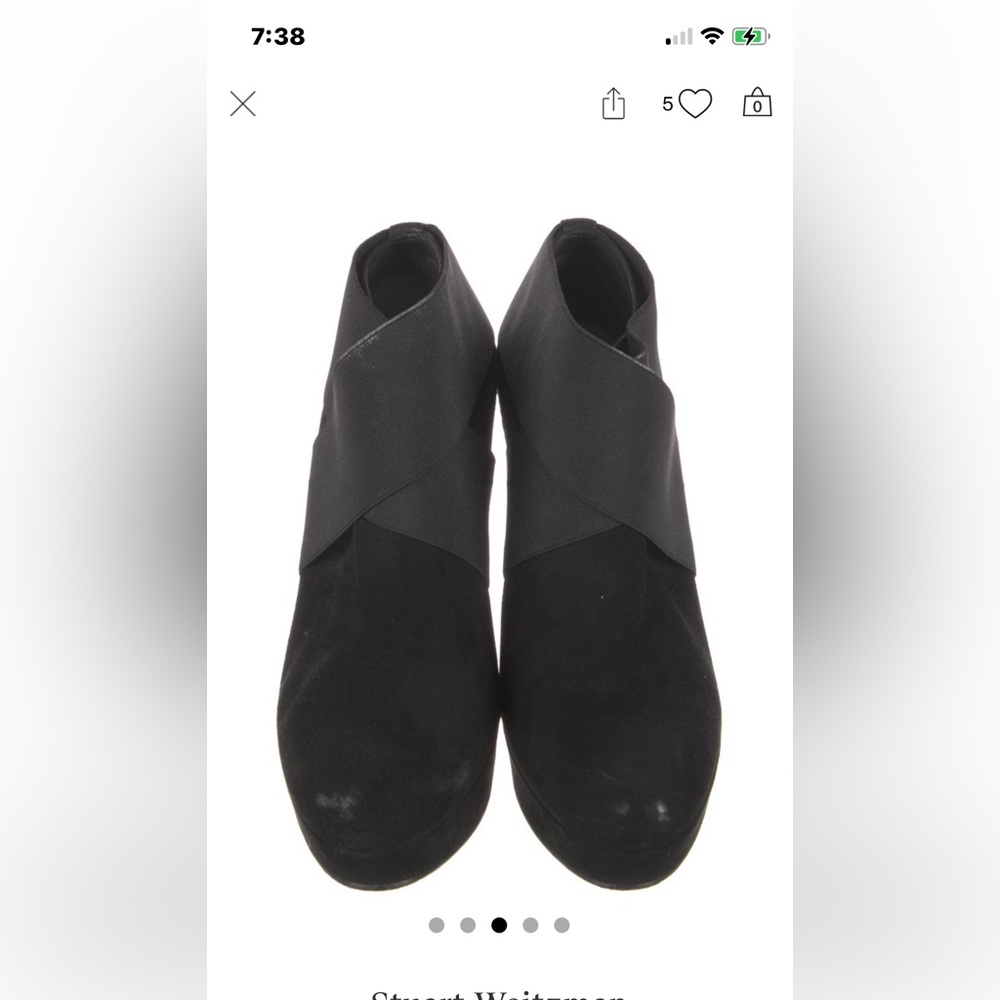 Stuart Weitzman Booties 7.5 Black - image 3